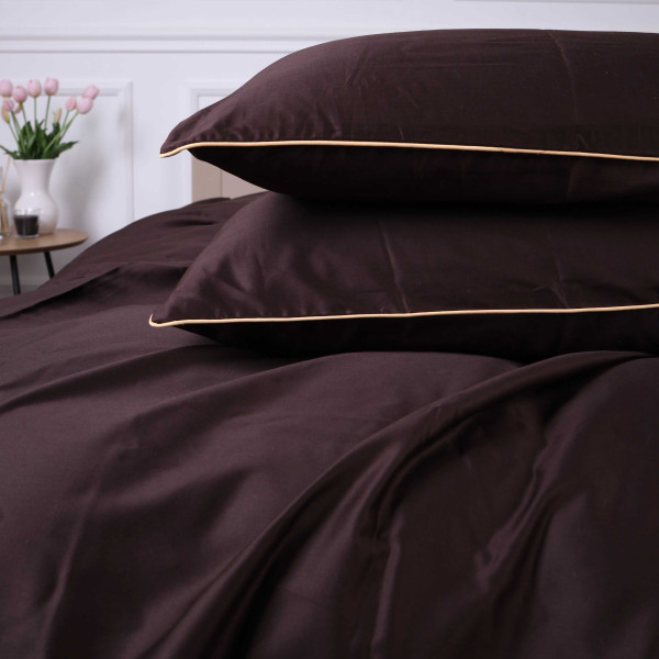 Фото - Комплект постільної білизни MirSon 0211 Cacao Corner Сатин (2200008712495)