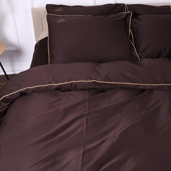 Фото - Комплект постільної білизни MirSon 0211 Cacao Corner Сатин (2200008712495)