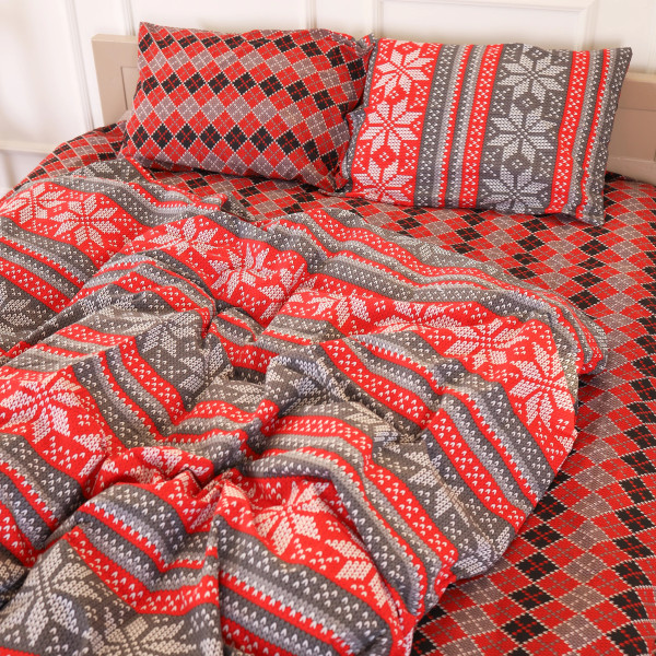 Фото - Комплект постельного белья MirSon Бязь 17-0658 Jingle 175х210 см (2200009612145)