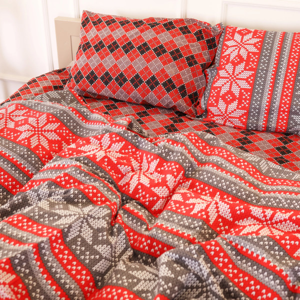 Фото - Комплект постельного белья MirSon Бязь 17-0658 Jingle 175х210 см (2200009612145)