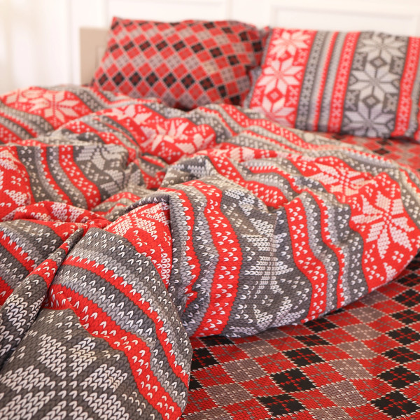 Фото - Комплект постельного белья MirSon Бязь 17-0658 Jingle 175х210 см (2200009612145)