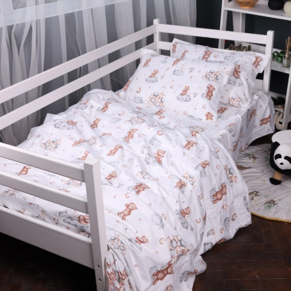 Фото - Комплект постельного белья MirSon King Size 220x240 см 010 Teddy ballons Фланель (2200009654107)