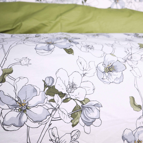 Фото - Комплект постільної білизни дитячий MirSon 110х140 см 00-1 Olive Flowers Поплін (2200009698972)