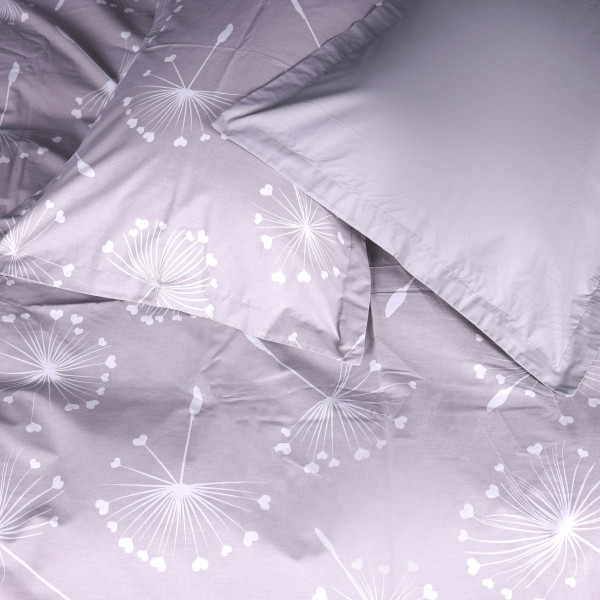 Фото - Комплект постільної білизни дитячий MirSon 110х140 см 00-3 Grey Dandelions Поплін (2200009701498)
