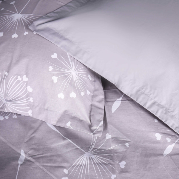 Фото - Комплект постільної білизни дитячий MirSon 110х140 см 00-3 Grey Dandelions Поплін (2200009701498)