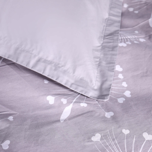 Фото - Комплект постільної білизни дитячий MirSon 110х140 см 00-3 Grey Dandelions Поплін (2200009701498)