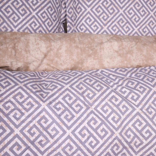 Фото - Комплект постельного белья MirSon King Size 220х240 см 00-4 Geometry Beige Поплин (2200009702808)