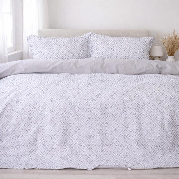 Фото - Комплект постільної білизни дитячий MirSon 110х140 см 00-6 Geometry Grey Поплін (2200009705298)