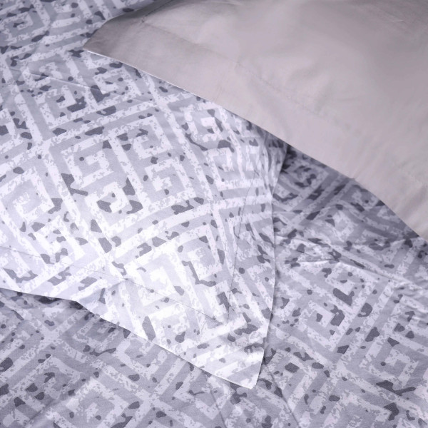 Фото - Комплект постільної білизни дитячий MirSon 110х140 см 00-6 Geometry Grey Поплін (2200009705298)