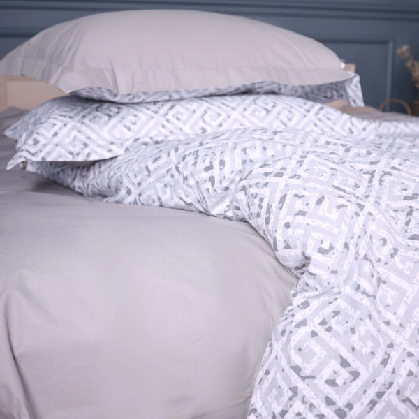 Фото - Комплект постільної білизни дитячий MirSon 110х140 см 00-6 Geometry Grey Поплін (2200009705298)