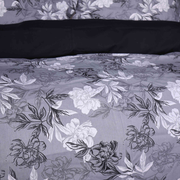 Фото - Комплект постельного белья детский MirSon 110х140 см 00-8 Black Flowers Поплин (2200009707827)