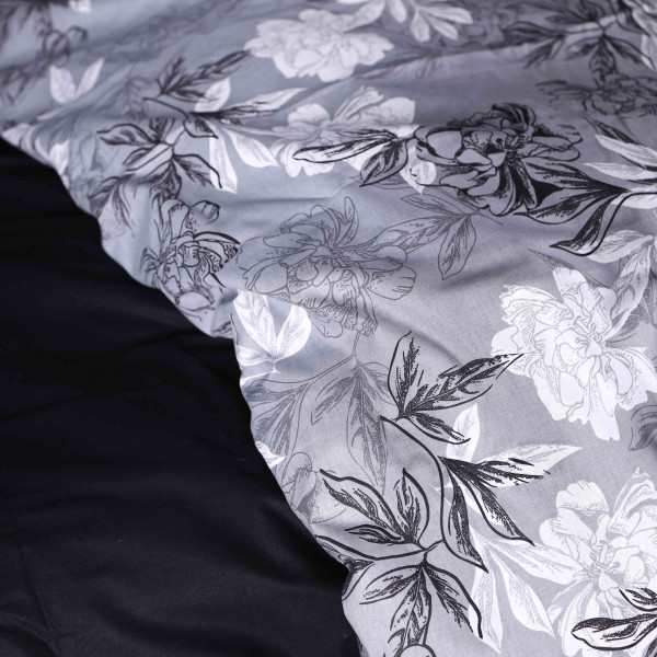 Фото - Комплект постельного белья детский MirSon 110х140 см 00-8 Black Flowers Поплин (2200009707827)