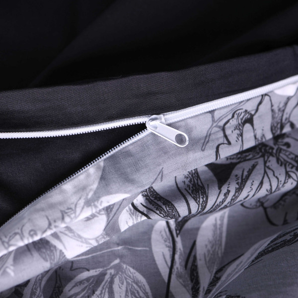 Фото - Комплект постельного белья детский MirSon 110х140 см 00-8 Black Flowers Поплин (2200009707827)