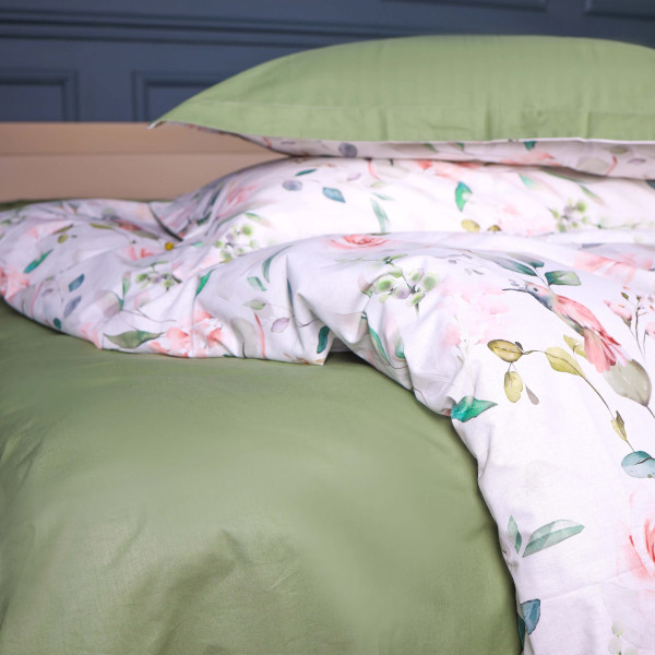 Фото - Комплект постільної білизни дитячий MirSon 110х140 см 00-9 Birds and Flowers Поплін (2200009709081)