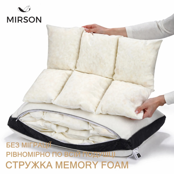 Фото - Подушка стандартна MirSon №902 Julia Premium Memory середня 50х70 (2200010276510)