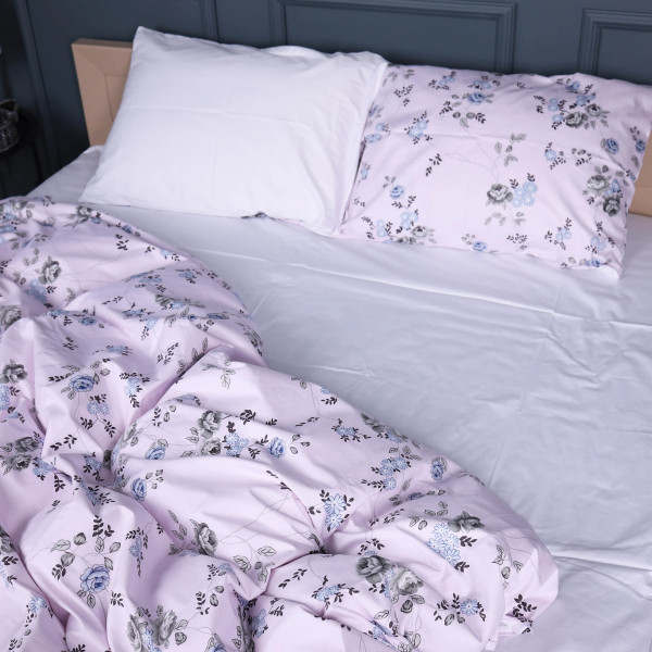 Фото - Комплект постільної білизни дитячий MirSon 110х140 см 22-1377 Flowers on Snow Сатин (2200010476033)