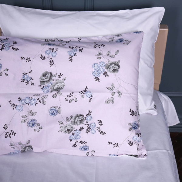 Фото - Комплект постільної білизни MirSon King Size 220х240 см 22-1377 Flowers on Snow Сатин (2200010476064)