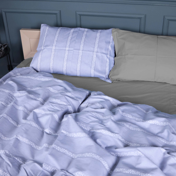 Фото - Комплект постільної білизни MirSon King Size 220х240 см 22-1378 Silver Vine Сатин (2200010476347)