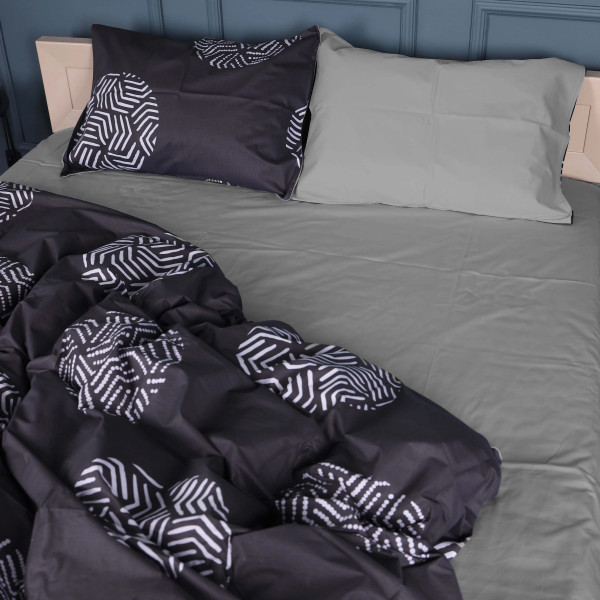 Фото - Комплект постільної білизни MirSon King Size 220х240 см 22-1379 Geometric Circles Сатин (2200010476620)