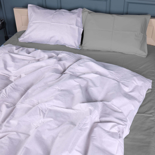 Фото - Комплект постільної білизни MirSon King Size 220х240 см 22-1380 Grey Gleam Сатин (2200010476910)