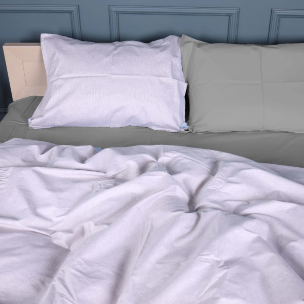 Фото - Комплект постільної білизни MirSon King Size 220х240 см 22-1380 Grey Gleam Сатин (2200010476910)