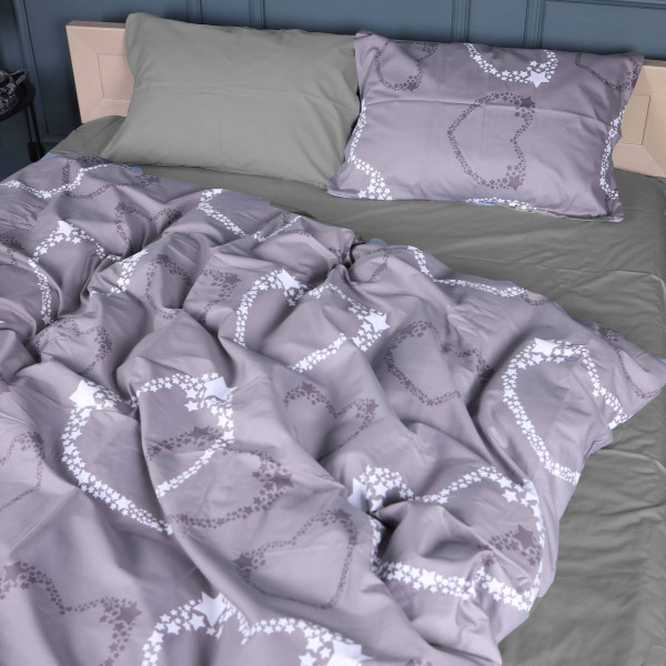 Фото - Комплект постільної білизни MirSon King Size 220х240 см 22-1389 Loving Hearts Сатин (2200010563511)