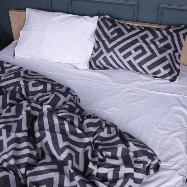 Фото - Комплект постільної білизни MirSon King Size 220х240 см 22-1395 Geometric Design Сатин (2200010565201)