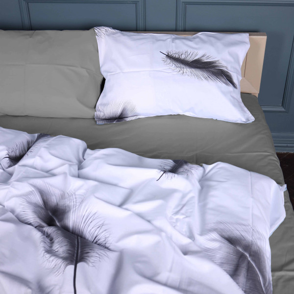 Фото - Комплект постільної білизни MirSon King Size 220х240 см 22-1400 Feather Touch Сатин (2200010566628)