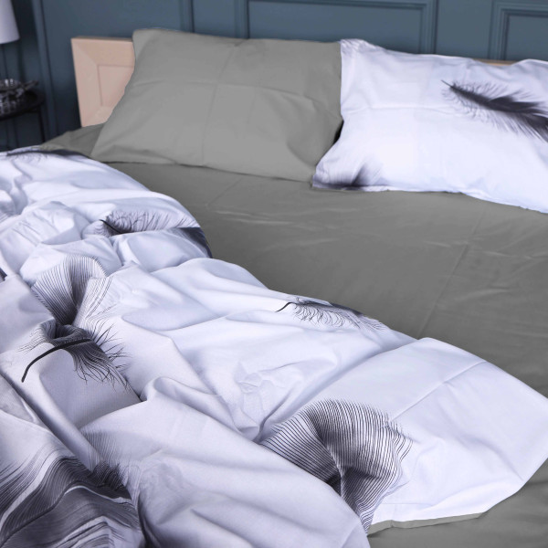 Фото - Комплект постільної білизни MirSon King Size 220х240 см 22-1400 Feather Touch Сатин (2200010566628)