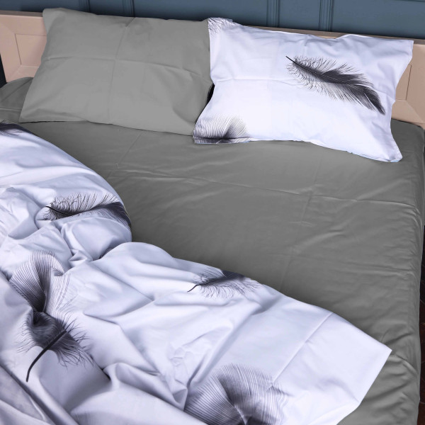 Фото - Комплект постільної білизни MirSon King Size 220х240 см 22-1400 Feather Touch Сатин (2200010566628)