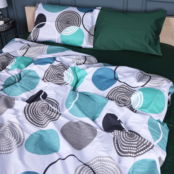 Фото - Комплект постільної білизни MirSon King Size 220х240 см 22-1405 Geometry Bliss Сатин (2200010594119)