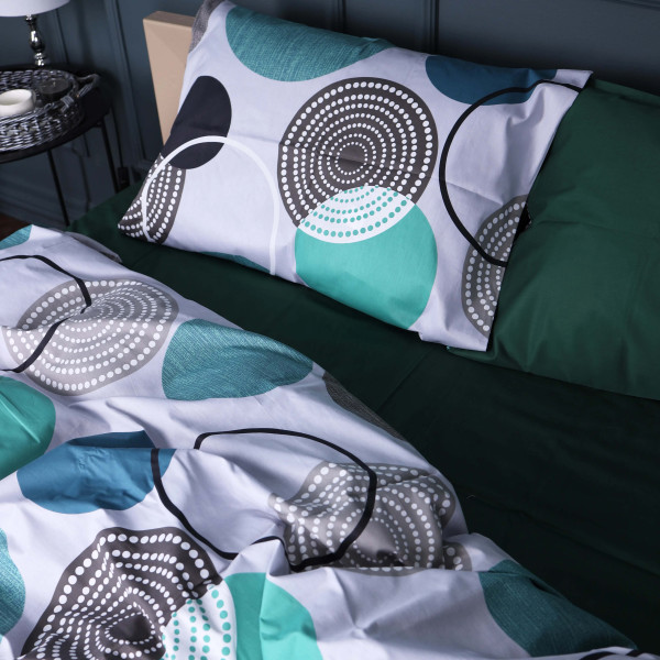 Фото - Комплект постільної білизни MirSon King Size 220х240 см 22-1405 Geometry Bliss Сатин (2200010594119)