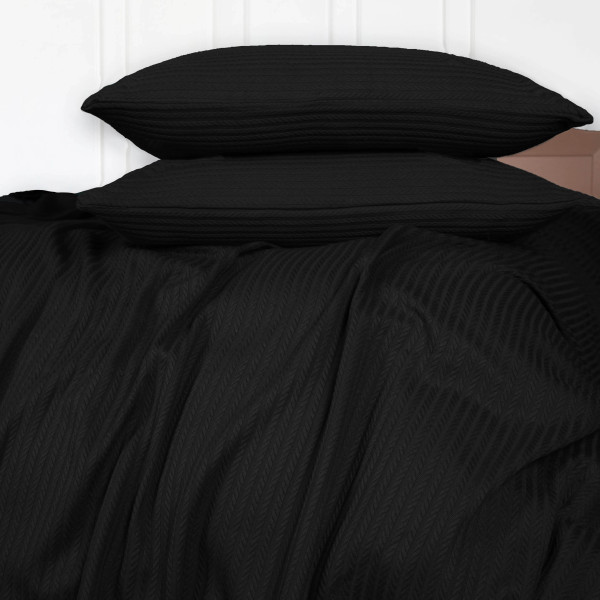 Фото - Комплект постельного белья MirSon King Size 220х240 см №10-06 Arrowline Black Пике (2200010671568)