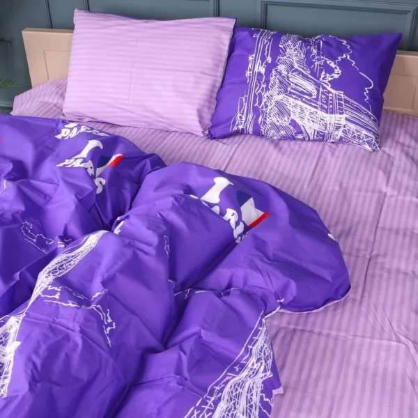 Фото - Комплект постільної білизни MirSon 2x143x210 см 17-0755 Chic Parisies Бязь (2200010933833)