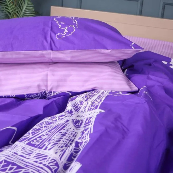 Фото - Комплект постільної білизни MirSon 2x143x210 см 17-0755 Chic Parisies Бязь (2200010933833)