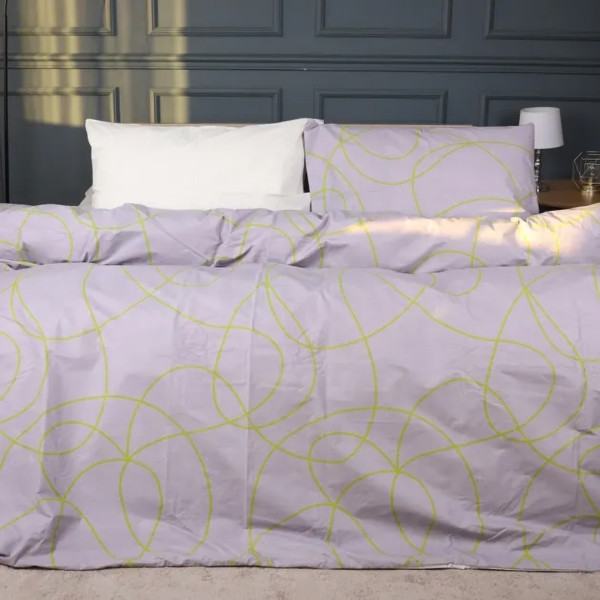 Фото - Комплект постельного белья MirSon King Size 220х240 см Ranforce Elite 17-0761 Leafy lines (2200010937541)