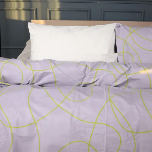 Фото - Комплект постельного белья MirSon King Size 220х240 см Ranforce Elite 17-0761 Leafy lines (2200010937541)