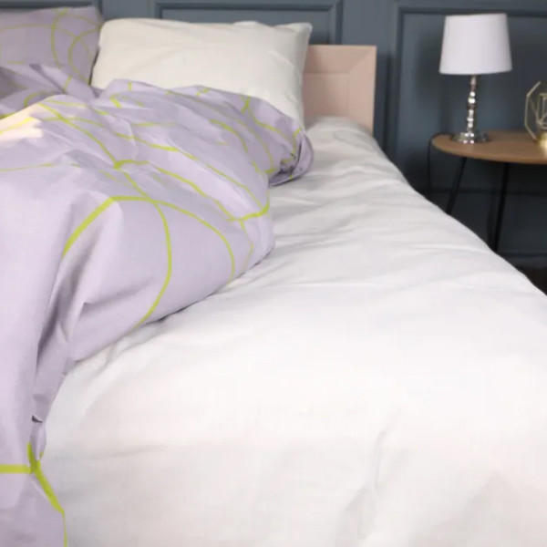 Фото - Комплект постельного белья MirSon King Size 220х240 см Ranforce Elite 17-0761 Leafy lines (2200010937541)