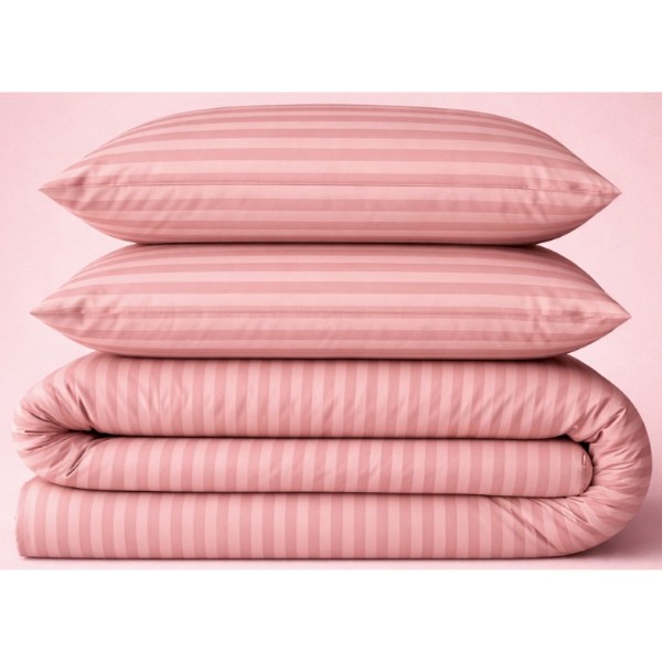 Фото - Комплект постельного белья MirSon 175х210 см 17-0773 Nude stripes Бязь (2200011152547)