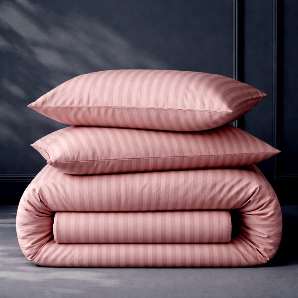 Фото - Комплект постельного белья MirSon 175х210 см 17-0773 Nude stripes Ranforce Elite (2200011152806)