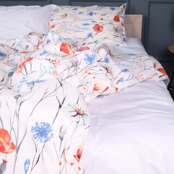 Фото - Комплект постельного белья MirSon 175х210 см 17-0814 Poppies Ranforce Elite (2200011496207)