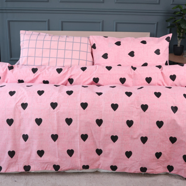 Фото - Комплект постельного белья MirSon 175х210 см 17-0839 Hearts and Grid Ranforce Elite (2200011633213) Фото - Комплект постельного белья MirSon 175х210 см 17-0839 Hearts and Grid Ranforce Elite (2200011633213)