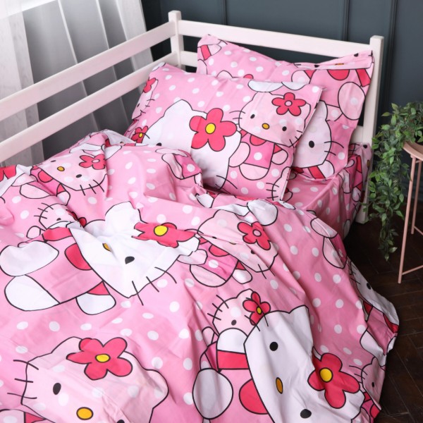 Фото - Комплект постельного белья MirSon 175х210 см 17-0864 Hello Kitty Pink Бязь (2200011862873)
