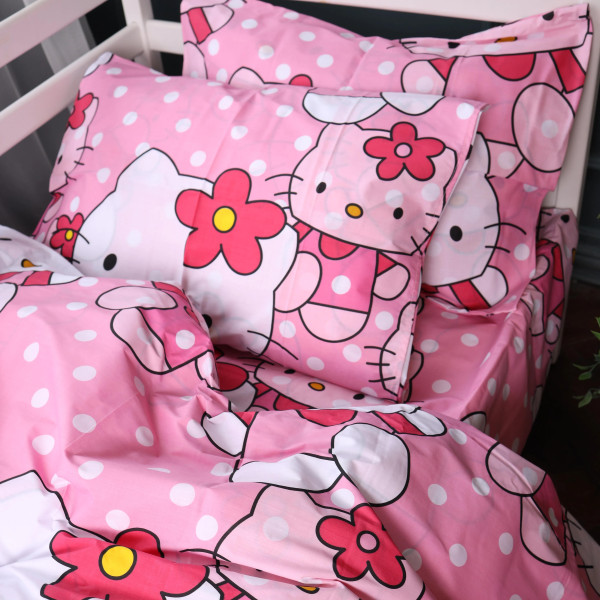 Фото - Комплект постельного белья MirSon 200х220 см 17-0864 Hello Kitty Pink Бязь (2200011862880)