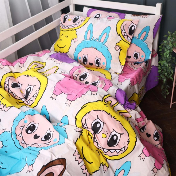 Фото - Комплект постельного белья MirSon 200х220 см Kids Time 17-0865 Labubu Бязь (2200012064771)