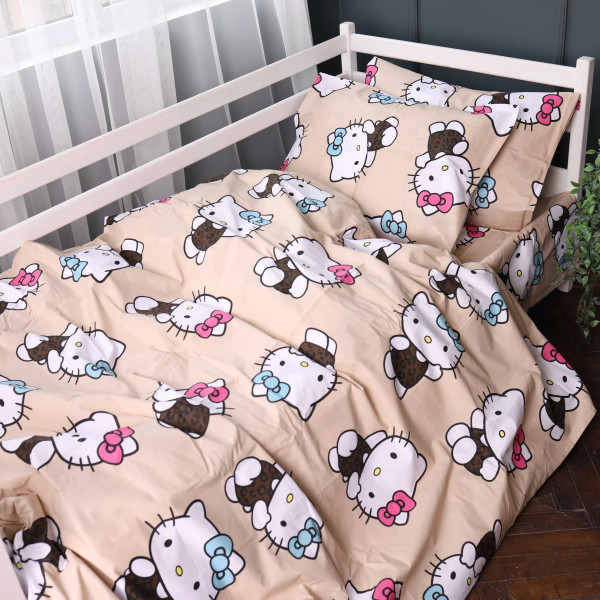 Фото - Комплект постільної білизни MirSon 200х220 см Kids Time 17-0866 Hello Kitty Style Бязь (2200012065495)