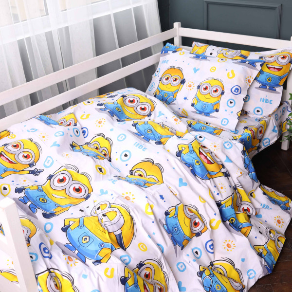 Фото - Комплект постельного белья MirSon 200х220 см Kids Time 17-0867 Happy Minions Бязь (2200012066218)