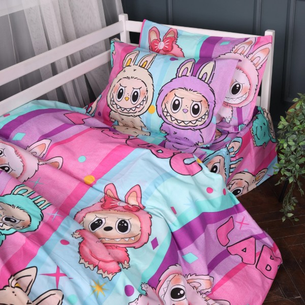 Фото - Комплект постельного белья MirSon Бязь Kids Time 17-0882 Sweet Labubu 175х210 см (2200012198322)
