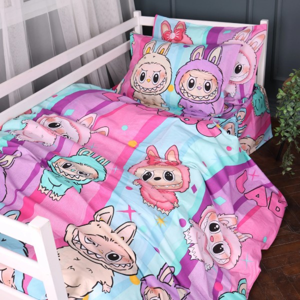 Фото - Комплект постельного белья MirSon Бязь Kids Time 17-0882 Sweet Labubu 175х210 см (2200012198322)
