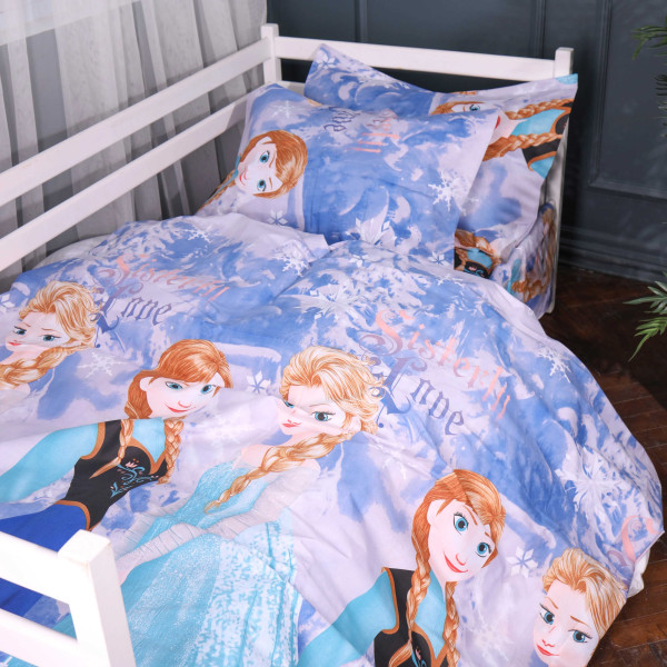 Фото - Комплект постільної білизни MirSon King Size 220х240 см Kids Time 17-0893 Frozen Elsa and Anna Бязь (2200012391662)